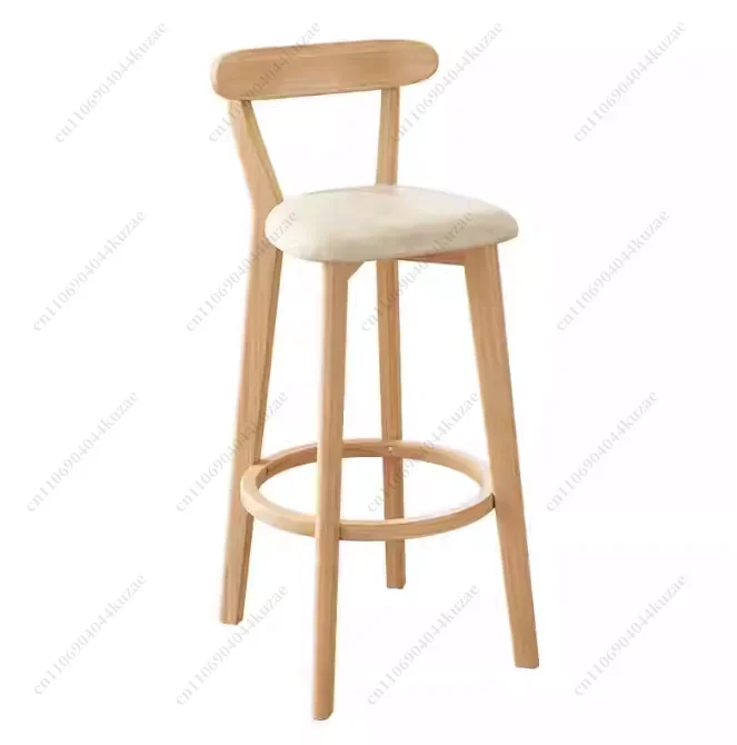 FMT Wooden Bar Stool Modern Dining Room Office Stool Luxury Chaises for Nordic Interior Decoration Wooden Dining Stool