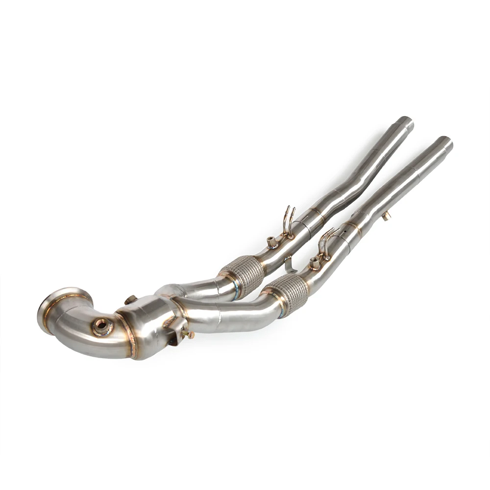 

Exhaust Downpipe for Audi RS3/TTRS 2.5T 2022-2024 SUS304 stainless steel exhaust Downpipe with heat shield ＆front Pipe