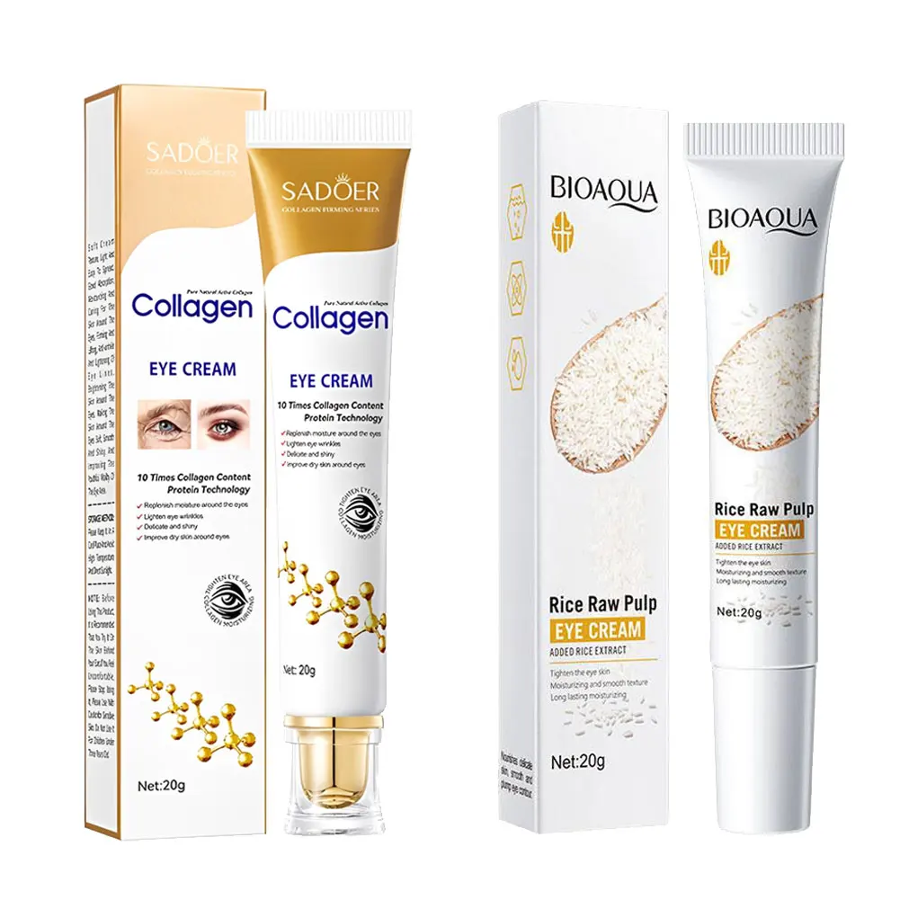 Eye Cream Moisturizing Smooth Nourishing Under-Eye Skin, Reduces Puffiness & Dark Circles,Rice Raw Pulp Under-Eye Cream