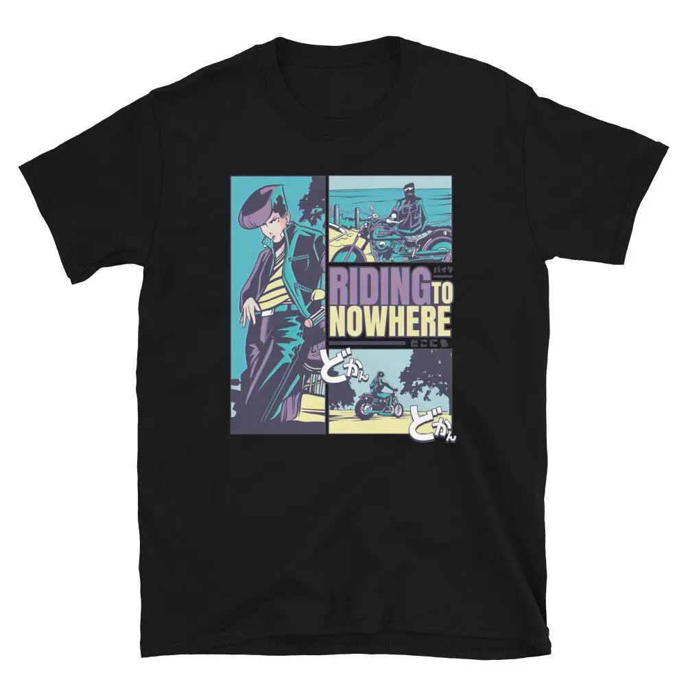 Anime Style Motorcycle Rider Comic Book Style T-Shirt