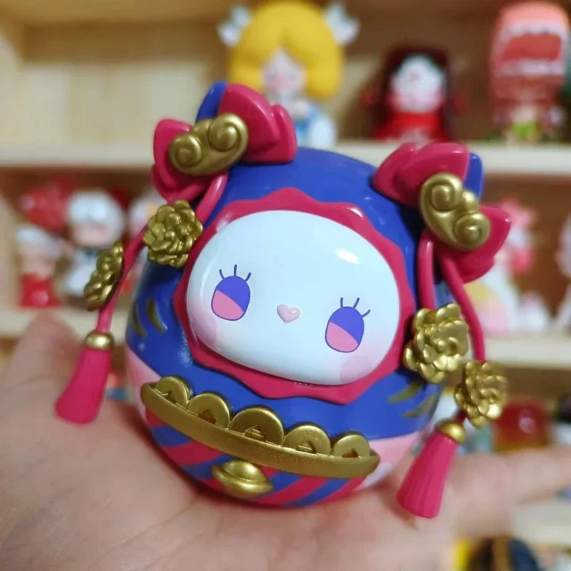 EMMA-Figurine au beurre Daruma de la forêt secrète, décoration de bureau, ornement porte-bonheur, application de Roly, Kawaii Surprise, cadeau