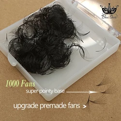 1000Fans Korean Pointy Base Loose manga lashes 14D 18D Sharp Thin Loose Fans Promade Volume Fans Eyelash Extensions Faux Mink