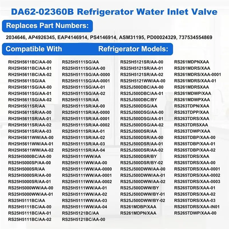 B06B-DA62-02360B Refrigerator Water Valve For