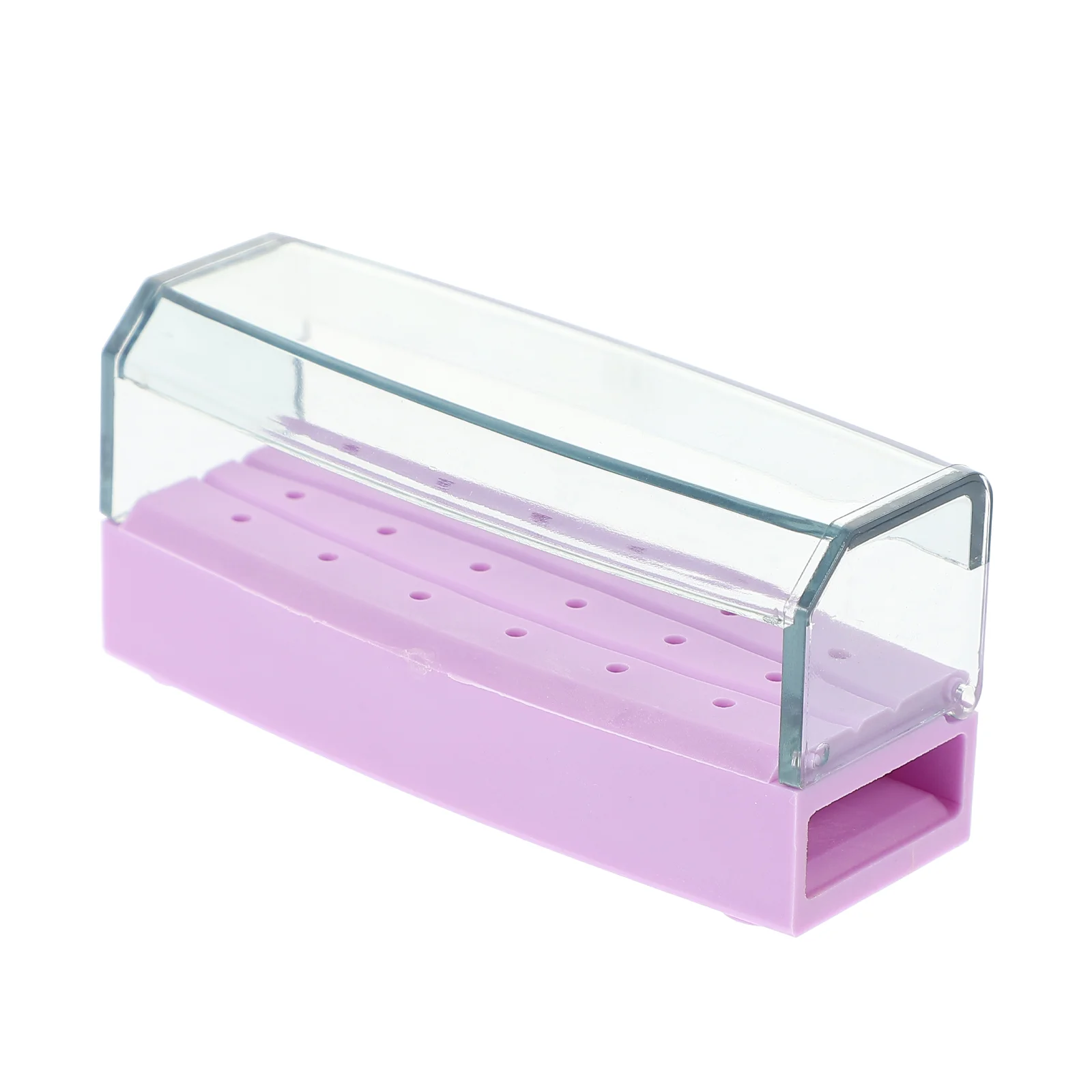 Caja de almacenamiento de brocas de plástico, caja de herramientas ganizer, accesorio de manicura, soporte para brocas de uñas para la familia, 10 Uds.