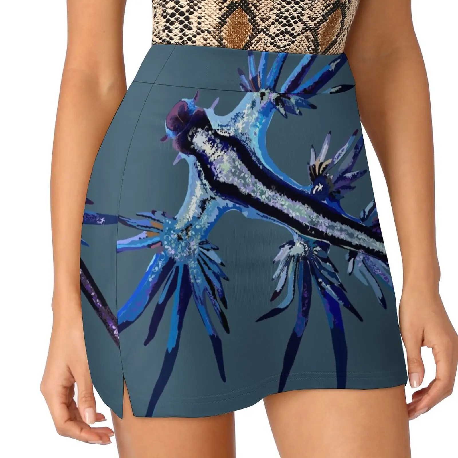 Blue Nudibranch Light Proof Trouser Skirt skirts luxury designer clothing women