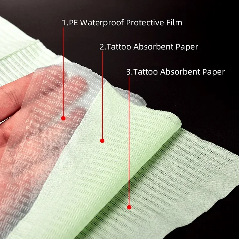 50pcs Disposable Tattoo Clean Pad Waterproof Paper Tablecloths Mat Double Layer Sheets Beauty Tattoo Accessories Makeup