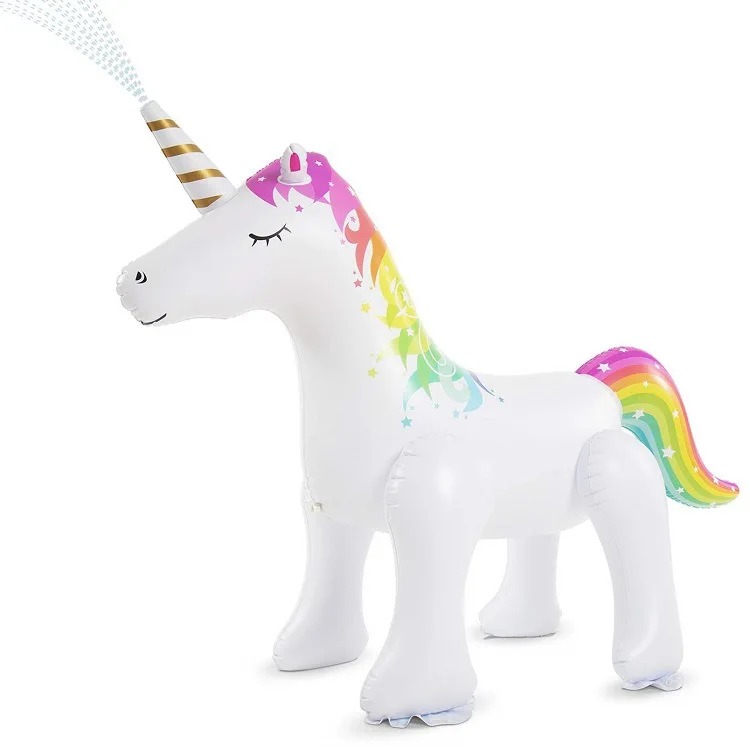 

Large 210cm Inflatable Unicorn Water Sprinkler, Summer Party Splash Toys Fun for Kids and Adults