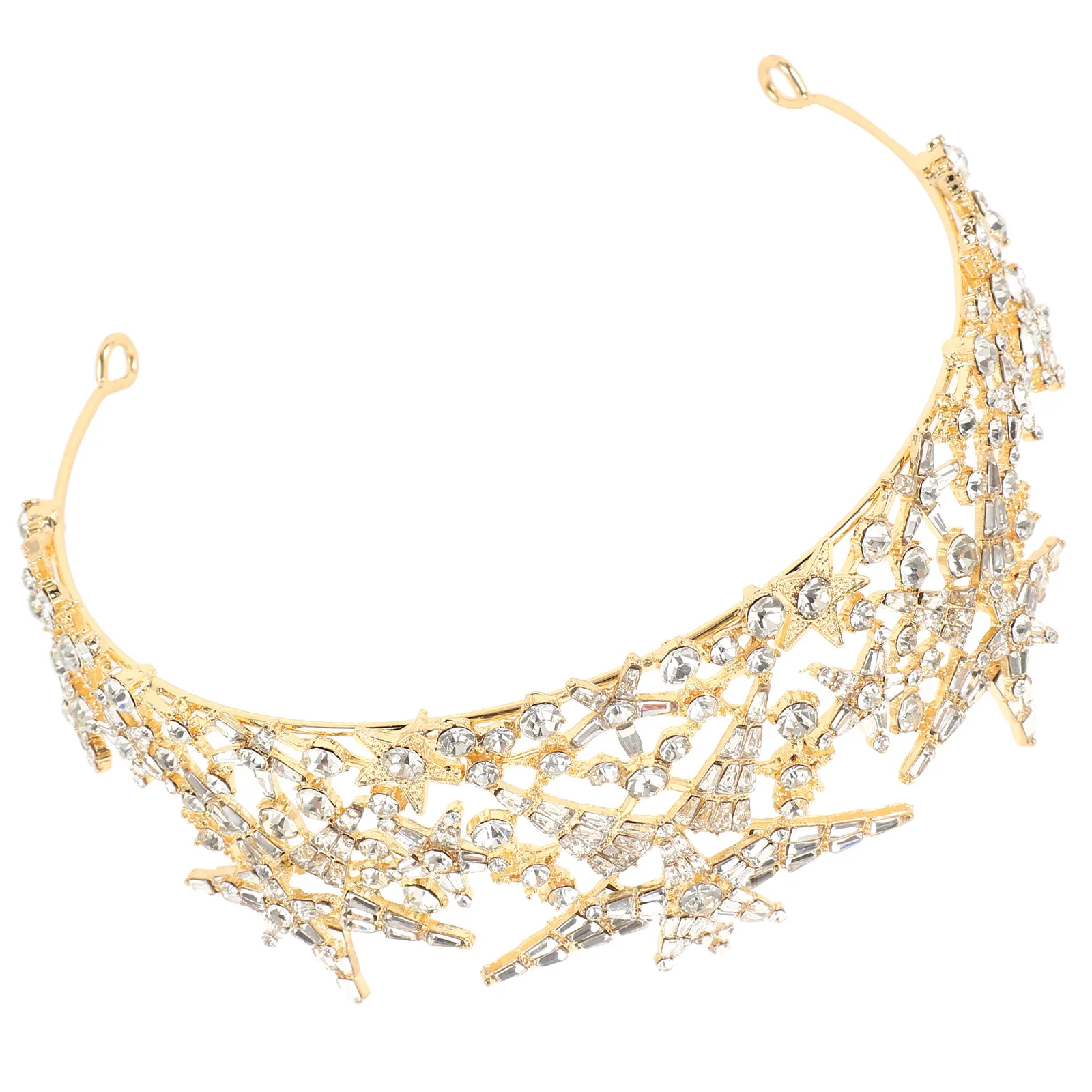 

1Pcs Elegant Alloy Crown Headband Sparkling Crystal Tiara for Bride Wedding Party Event Hair Decorations Accessories