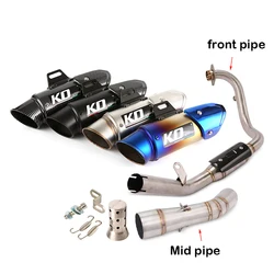 Slip-On For Benelli Leoncino 250 TRK251 Full Exhaust System 51 Motorcycle Tail Pipe Escape With DB Killer Front Mid Connect Link