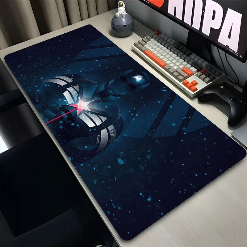 Mouse Pad Laptop Anime Extended Desktop Mat Computer Gamer Mousepad PC Gaming Accessories Keyboard Pad  C-captain A-america HD