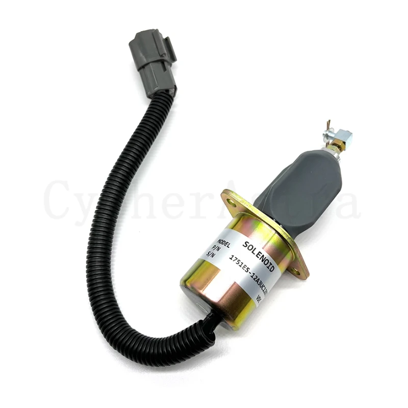 1751ES-12A3UC12B1S Fuel Shut Off Solenoid 129953-77811 SA-4673-S for Yanmar Engine 4TNE94 4TNE94L 4TNV98 Hyundai R55-7 12V