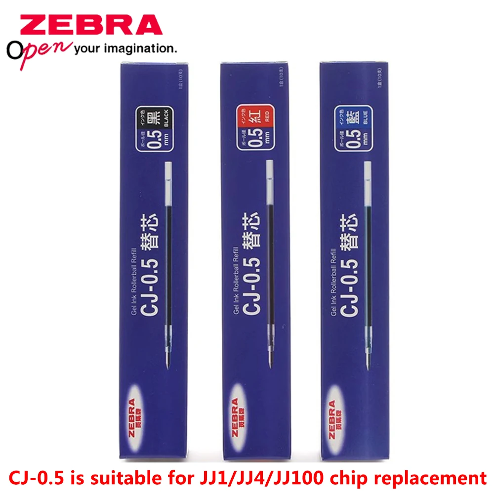 

10pcs Japan Zebra CJ-0.5 Gel Pen Core 0.5mm Suitable for JJ1/JJ4/JJ100 Signature Pen School Acsesories Kawaii Stationery