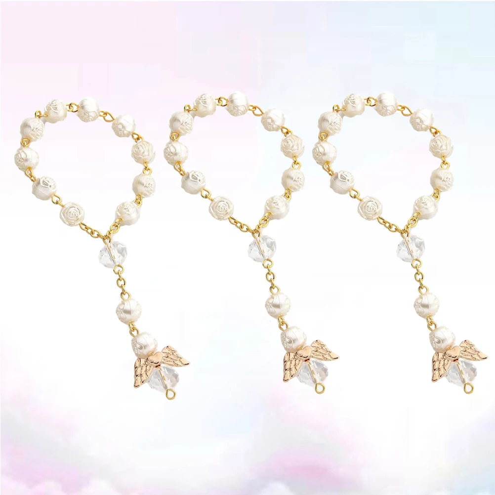 

12 Pcs Rose Bracelet Flower Gift Shape Beads Wing Design Acrylic Wedding