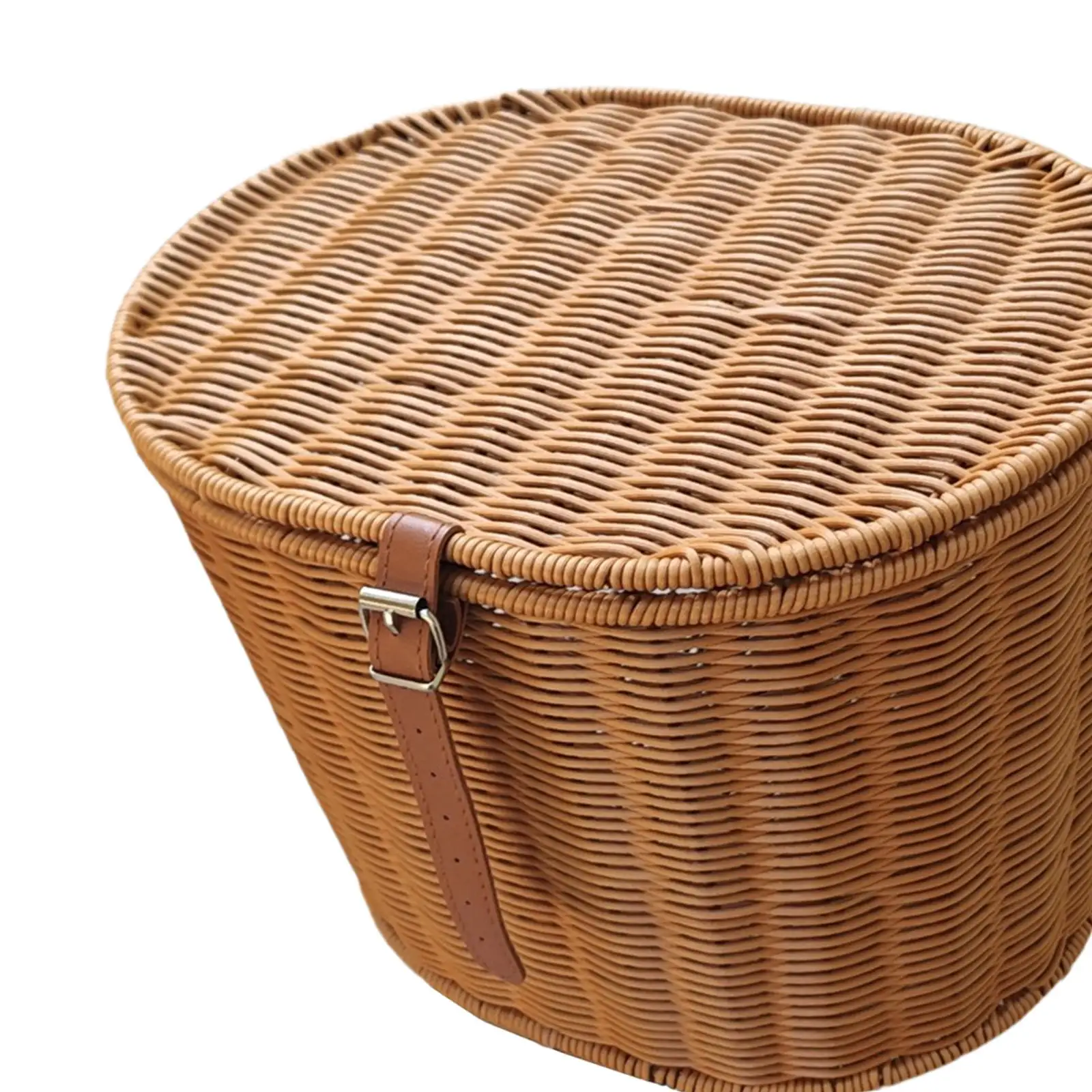 سلة دراجة أمامية للفتيات والنساء سلة دراجات متعددة الوظائف منسوجة يدويًا