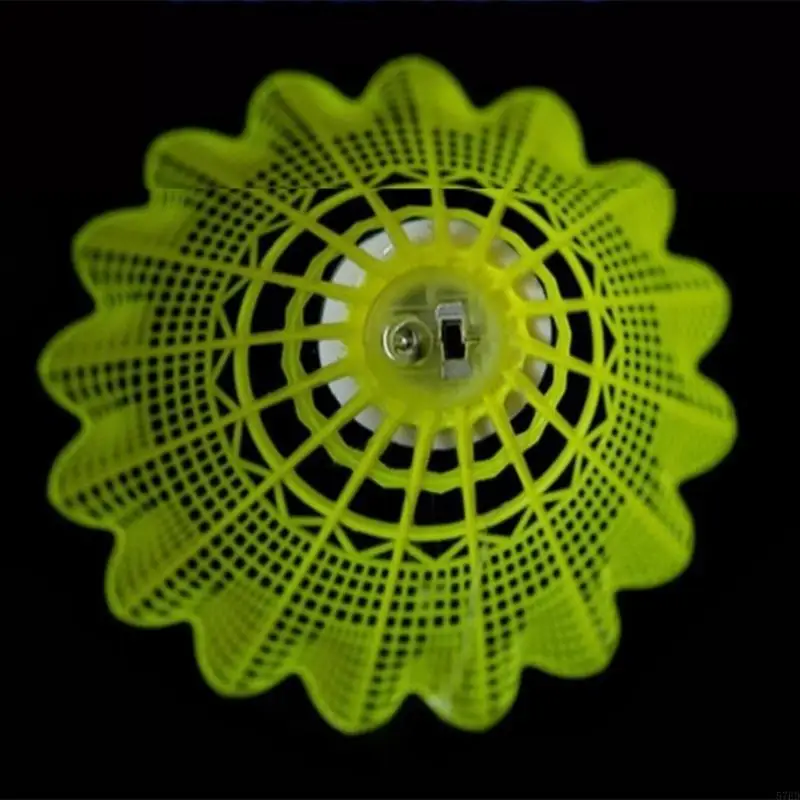 4pcs Nylon LED LED الريشة مكوتيكوكس تنس الريشة الداخلية في الهواء