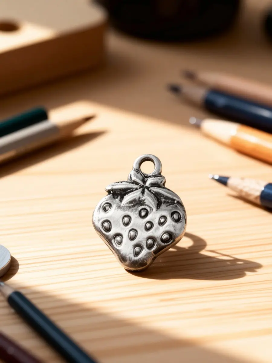 50Pcs Alloy Strawberry Shape Jewelry Charms DIY Craft Supplies Creative Pendants for Bracelet Necklace Earrings Jewelry Making