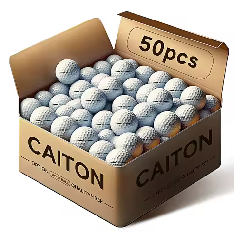 Caiton 332 딤플, 최대 거리, 스핀 제어, 내구성, 정밀, 골프 훈련 및 플레이용, 2 레이어 골프 공 50 개
