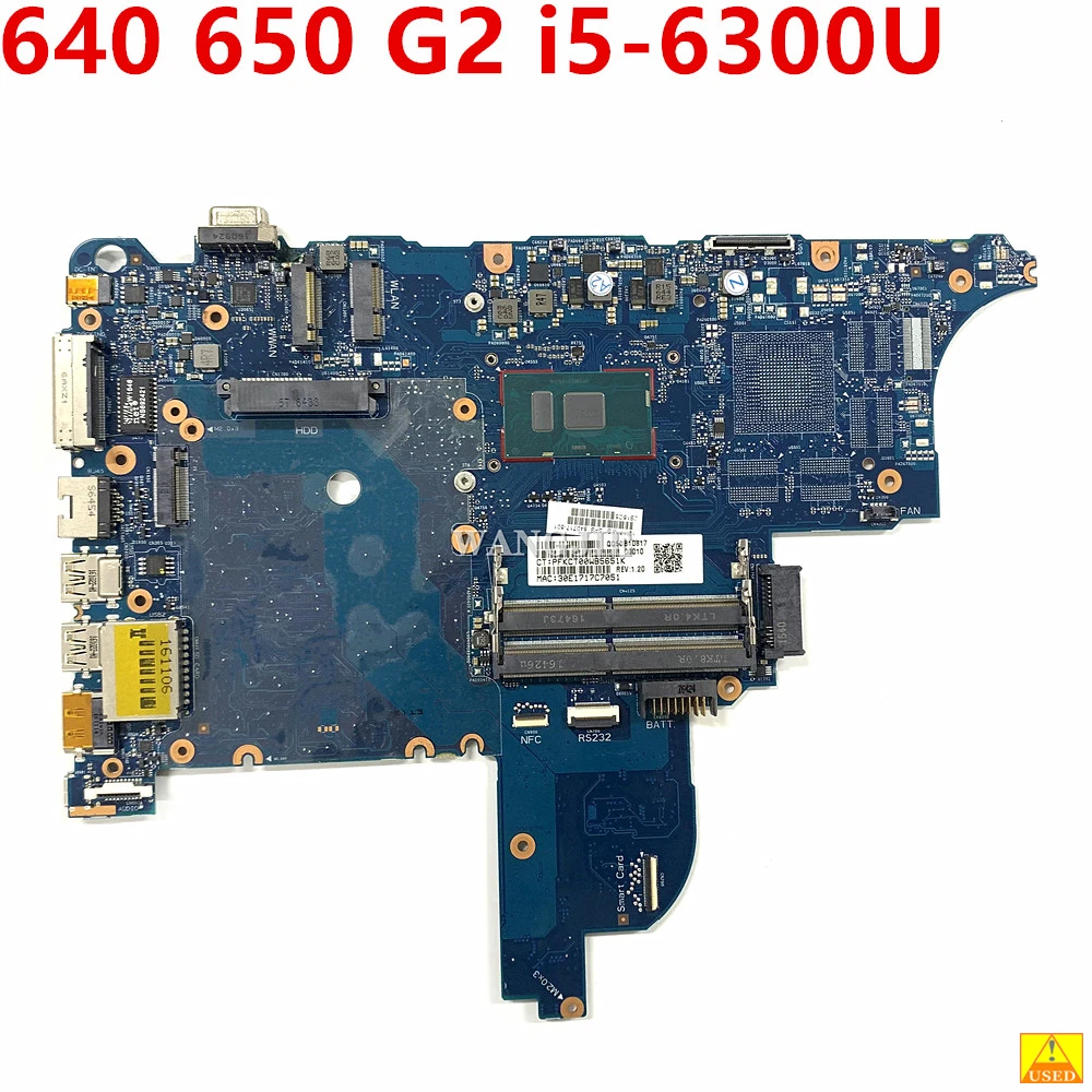 

100% Working 840717-001 840717-601 For HP Probook 640 650 G2 Laptop Mothebroard Used CIRCUS-6050A2723701-MB-A02 i5-6300U CPU