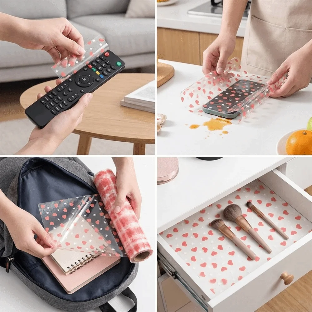 Heart Print Disposable Toilet Seat Covers Waterproof Film Material Heart Pattern Waterproof Toilet Seat Protectors