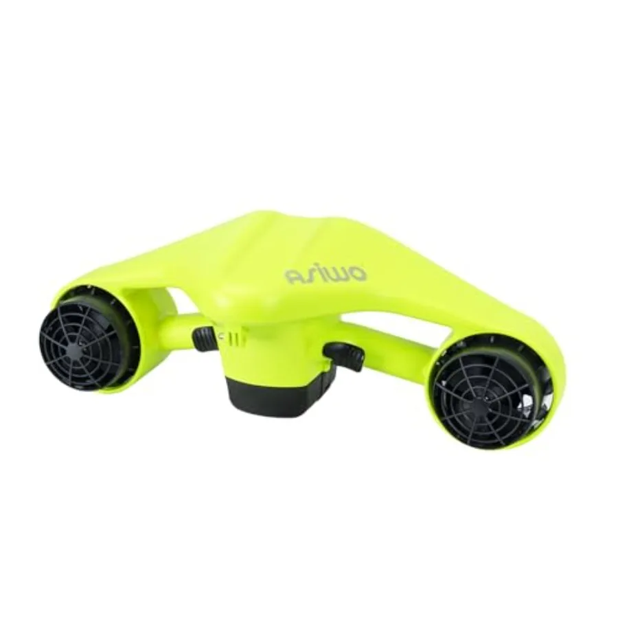 

Underwater Scooter for scuba diving, snorkeling, pool and sea adventures; ABS plastic body in blue; dual motors, 40M waterproof