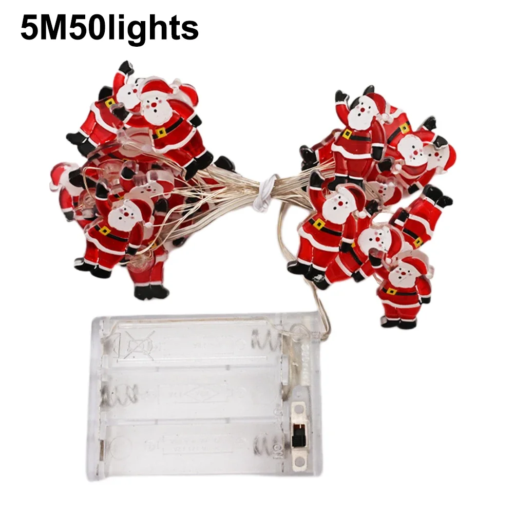 Battery Powered Lights Christmas LED Lights Sturdy Plastic 2 Meters 20 Lights 5 Meters 50 Lights Cute Appearance