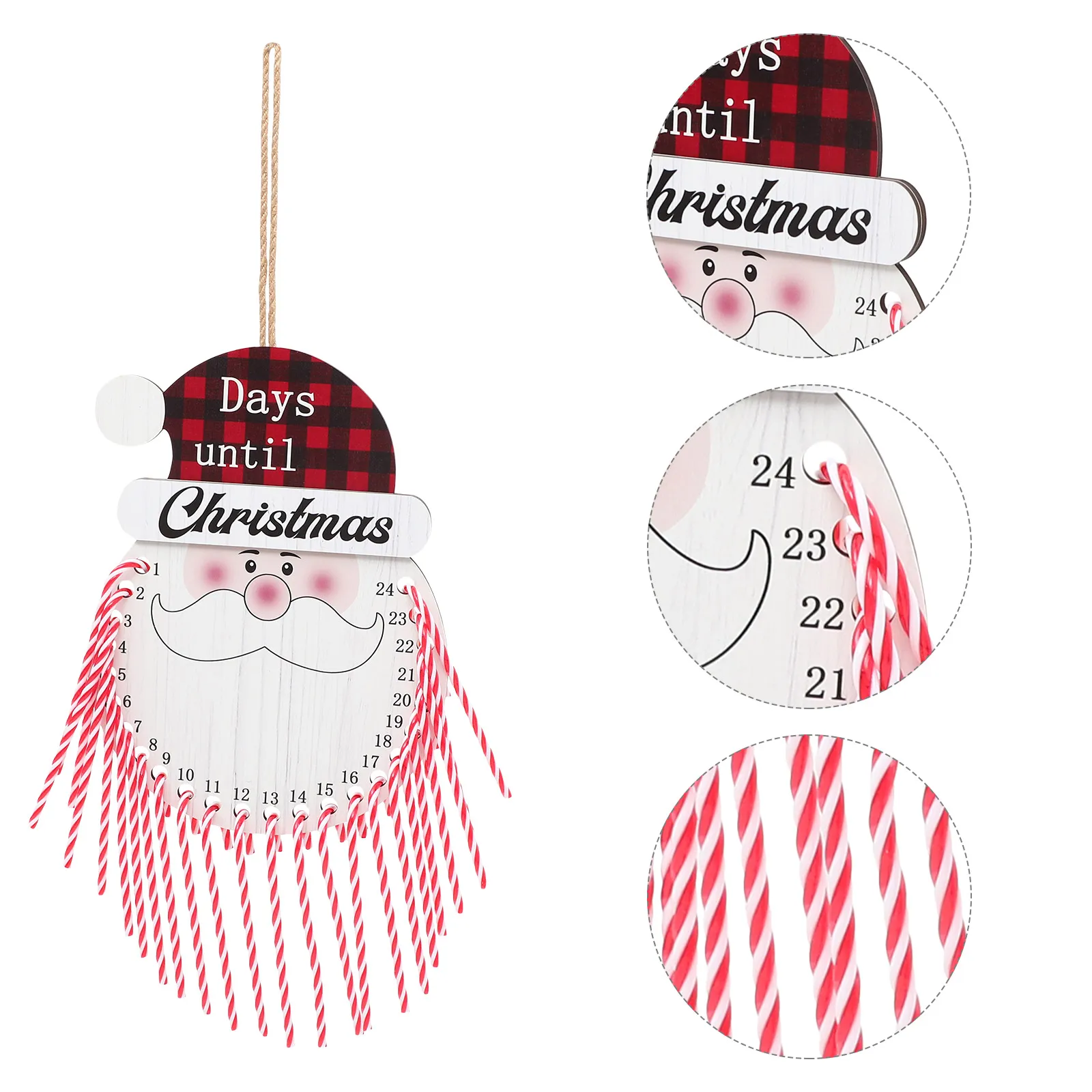

Countdown Calendar Hanging Decor Party Pendant Wall Calendars Wood Christmas Advent Xmas Tree Ornament Home Festive Holiday