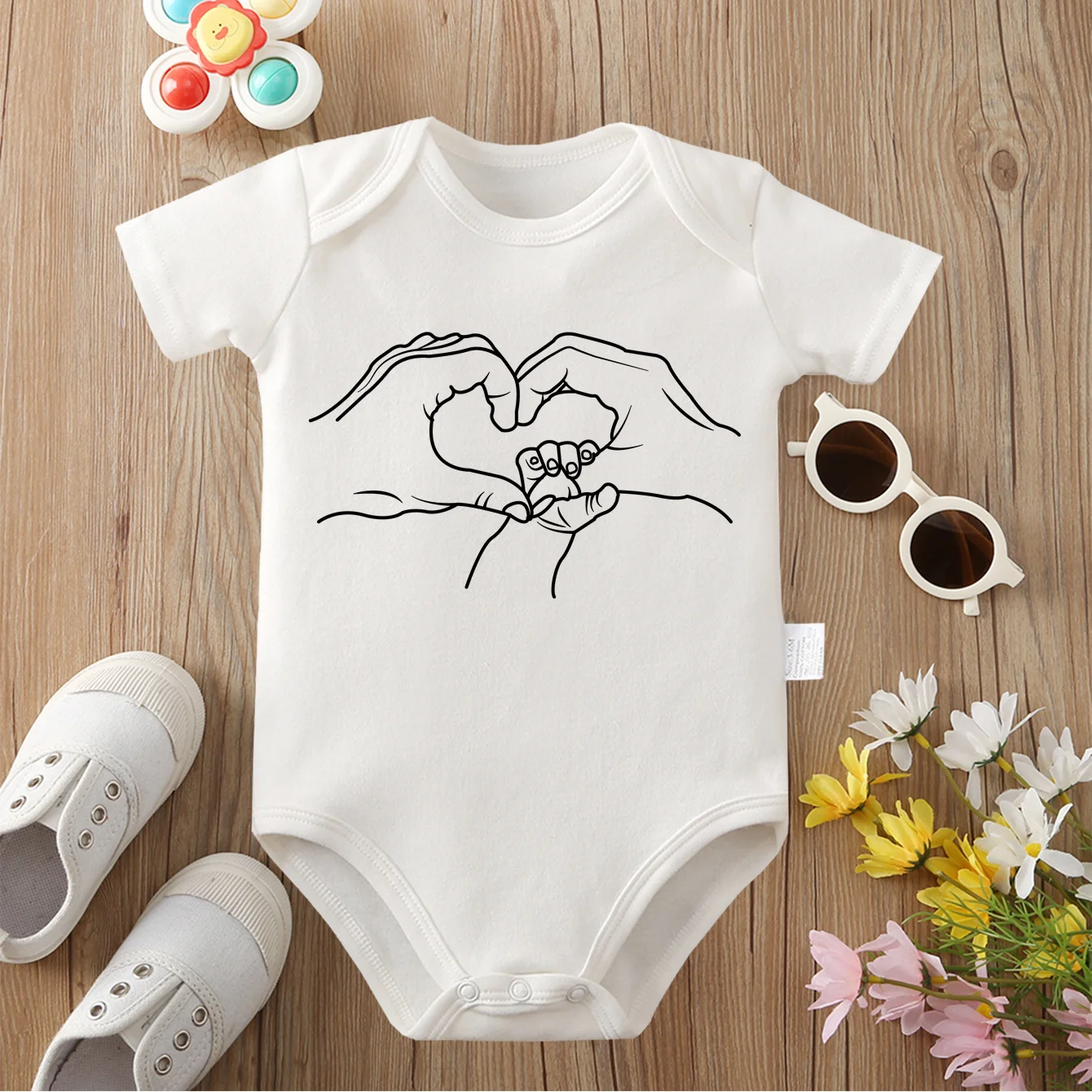 

I Love My Family 100% Cotton Bodysuit Soft Baby Cloths Best Gift for Baby Onesie Jumpsuit for 0 To 12 Months Cute Newborn
