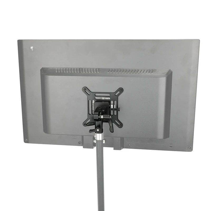 A76F-Adjustable For VESA Monitor Mount With Quick Release V-Lock To C- Stand Baby Pin Adapter Supports Monitors 13To 32Inch