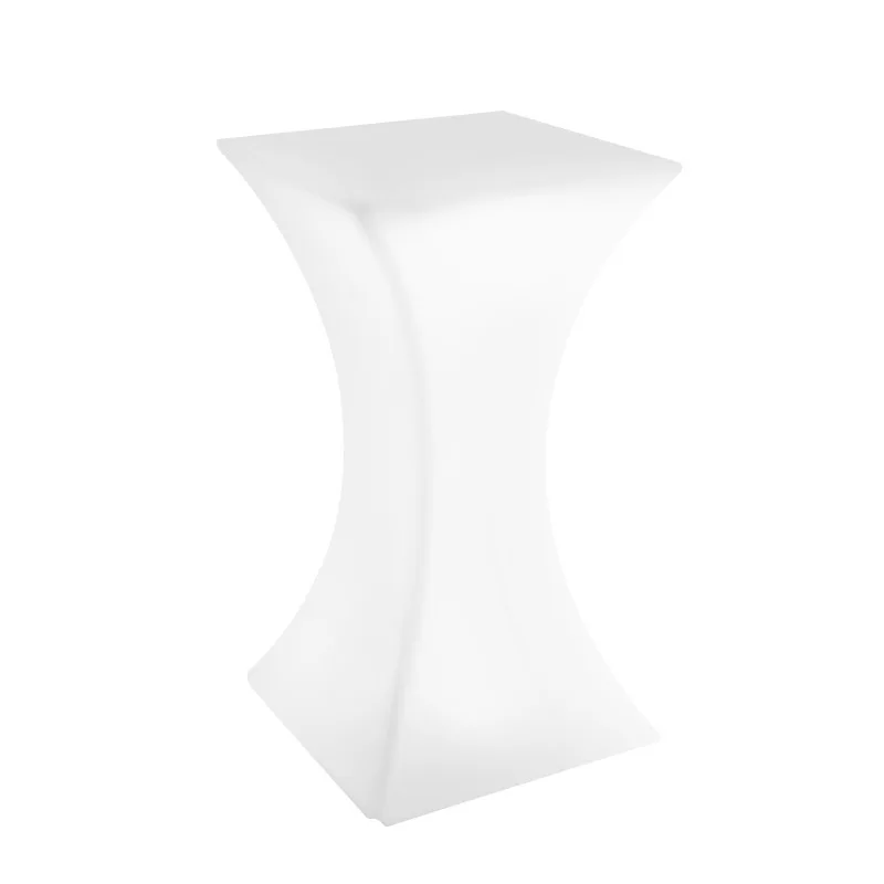 Square table LED luminous small waist table hotel table and chairs