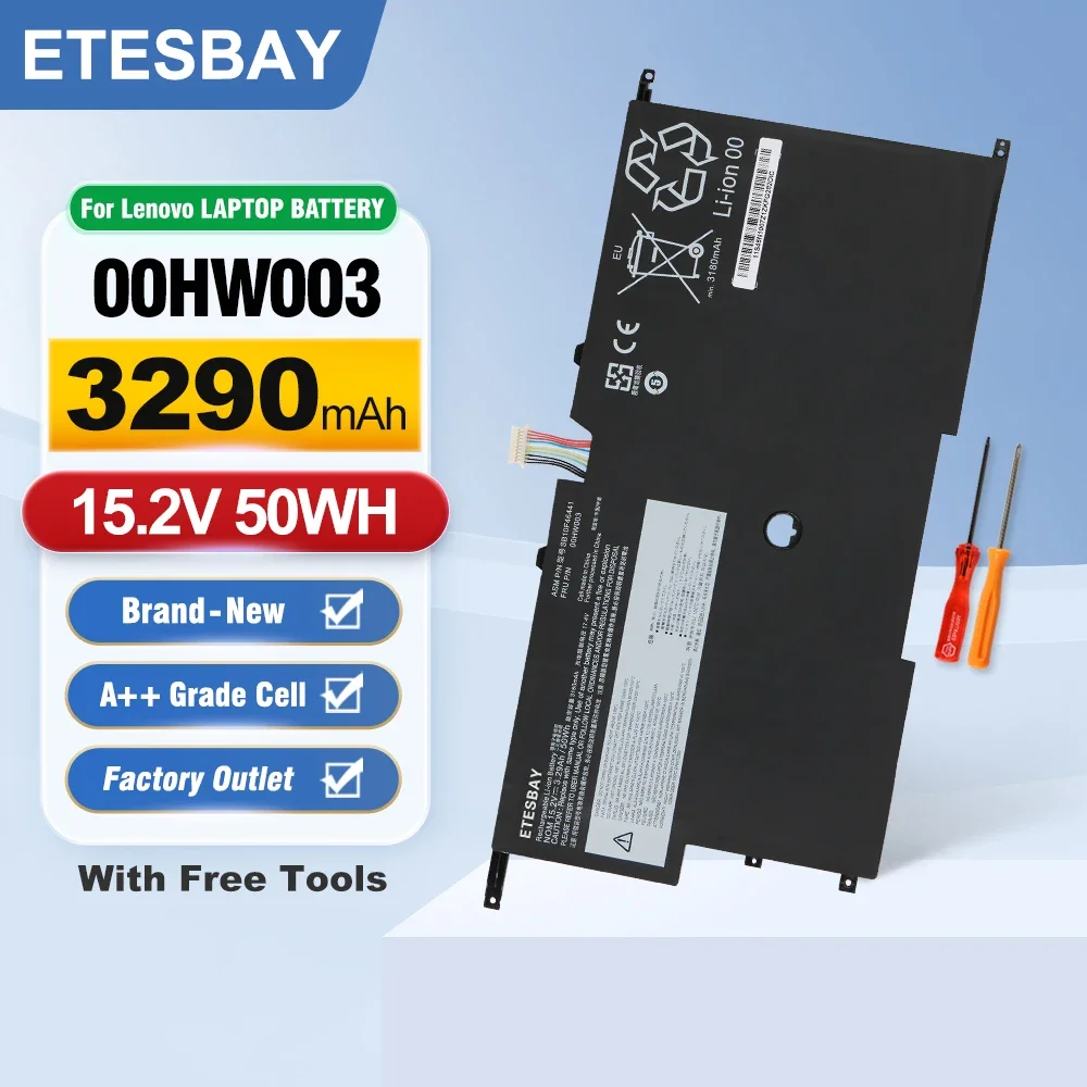 

ETESBAY 00HW003 SB10F46441 45N1700 Laptop Battery For Lenovo ThinkPad X1 Carbon Gen3 2015 X1 Carbon 2014 Gen2 00HW002
