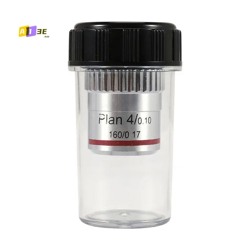A13E-Microscope Plan Achromatic Objective Lens 4X Biological Metallurgical Microscope Objectives
