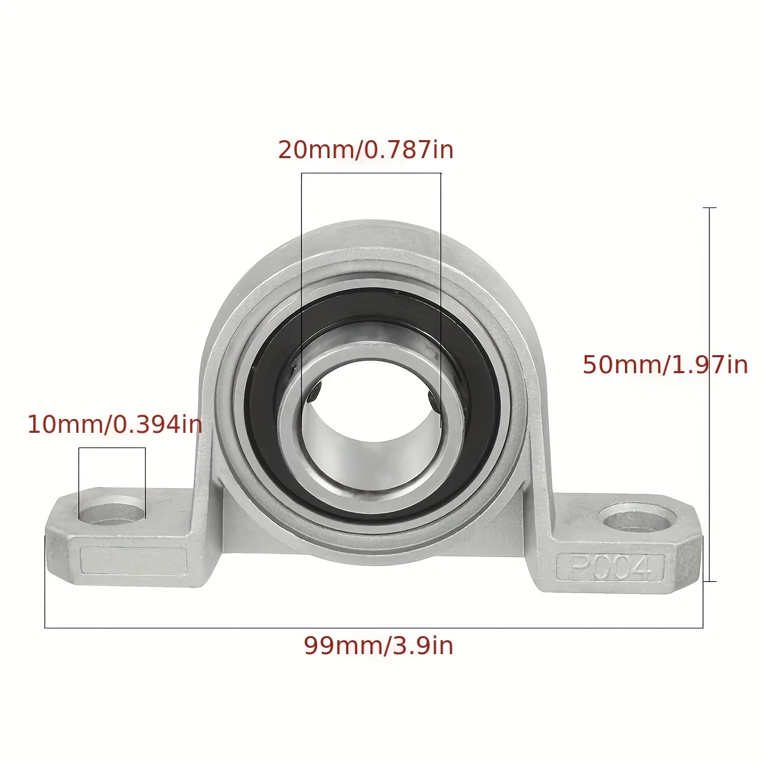 10 pces liga de zinco diâmetro 8mm 10mm 12mm 17mm furo rolamento de esferas bloco descanso montado suporte kp08 kp000 kp001 kp003 kp005 kp006