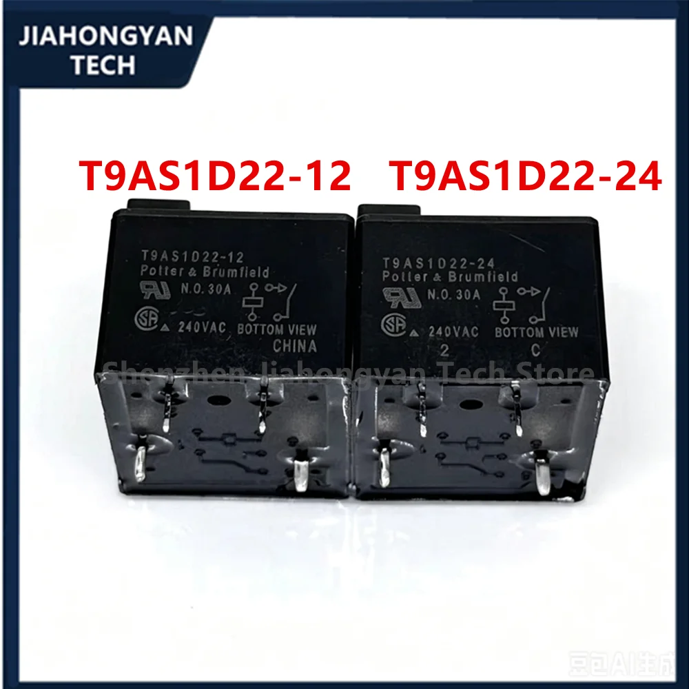 1-5PCS Original new For TE relay T9AS1D22-24 T9AS1D22-12, 4-pin 2-contact, 12V/24VDC, 30A