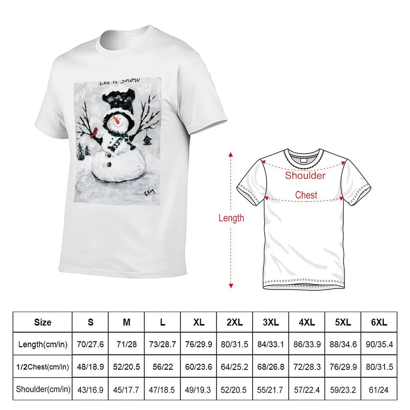 New Let it Snow! T-Shirt graphics t shirt vintage clothes T-shirt for a boy summer top plain t shirts men