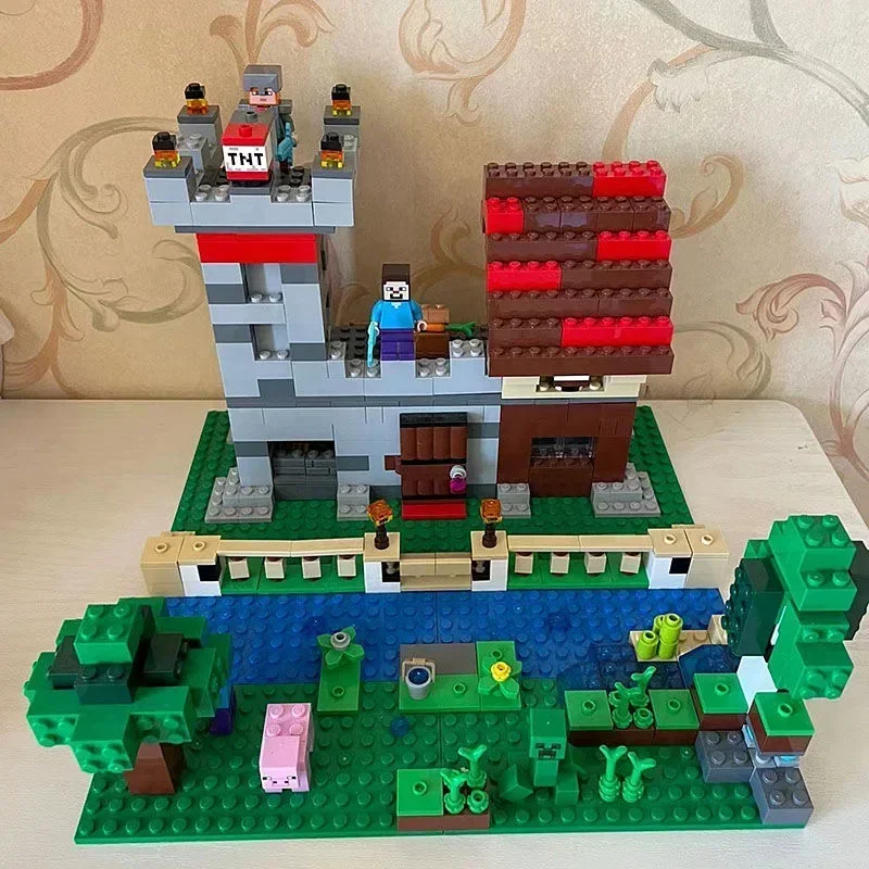 582pcs Game The Crafting Box 3.0 Castle farm 3 Alternative builds 11478 Building Blocks Toys Compatible With Model