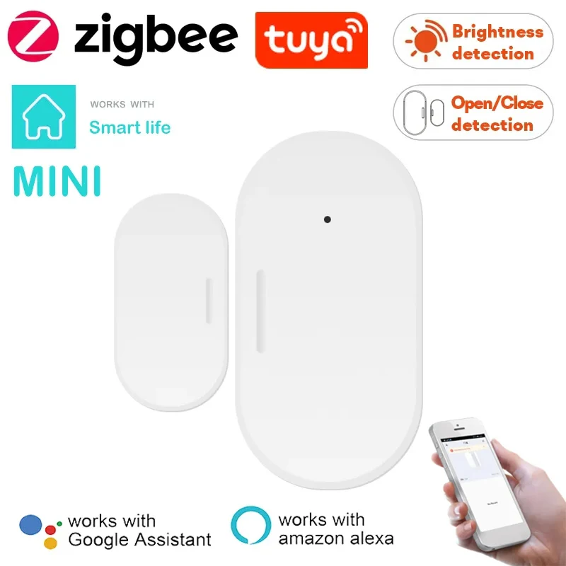 Zigbee 투야 와이파이 스마트 문짝 센서, 스마트 홈 문짝, 개폐 감지기, 창 센서, 스마트라이프, 구글 홈 알렉사와 작동