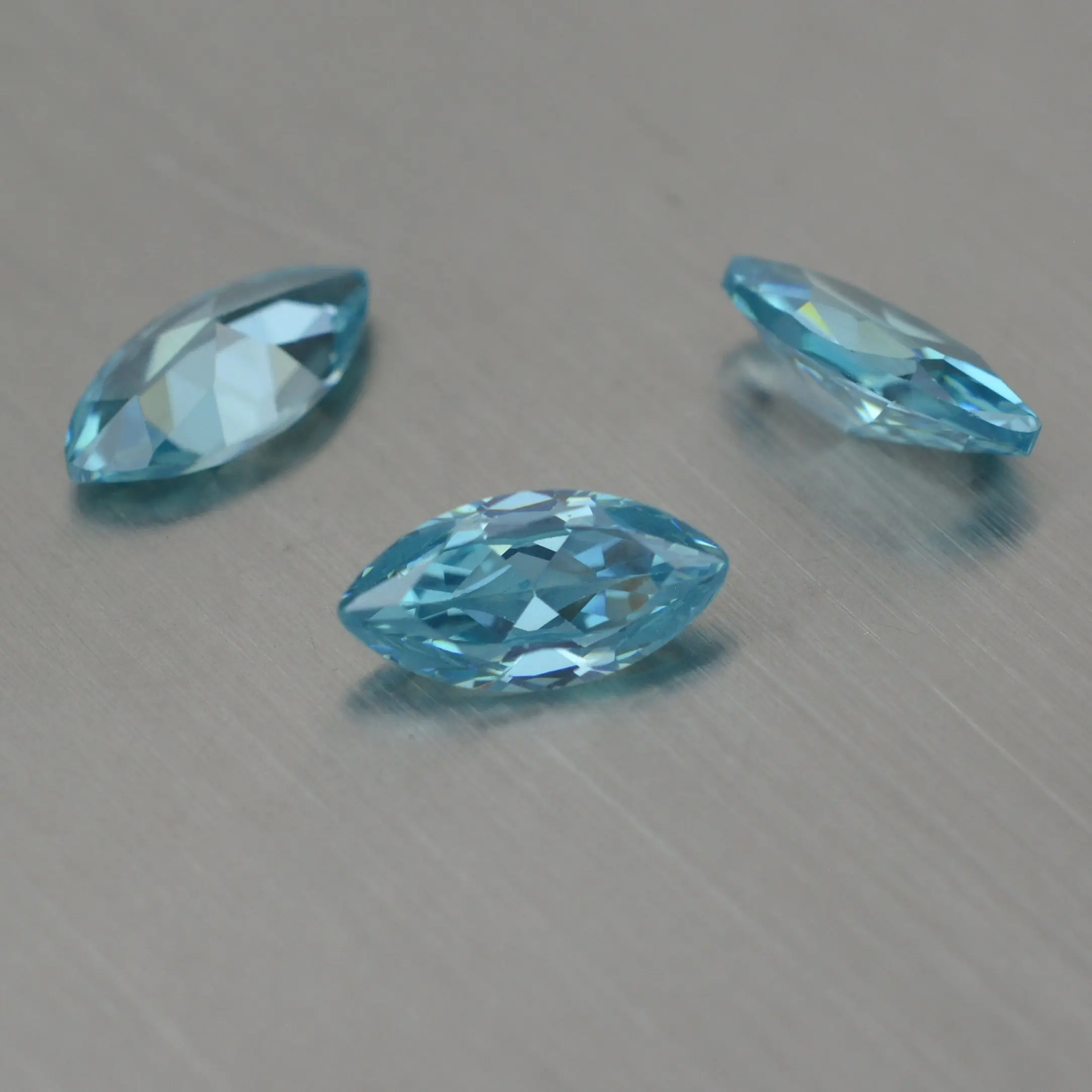 Marquise Shaped Color Cubic Zirconia Loose Gemstone Aquamarine Sky Topaz Light Blue Saphire CZ Stone Synthetic Gems 3-10mm