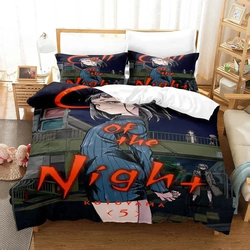 New 3D Printing Anime CALL OF THE NIGHT Bedding Set Bedroom Soft Modern Bedspreads Comefortable Duvet Cover Quilt Pillowcase