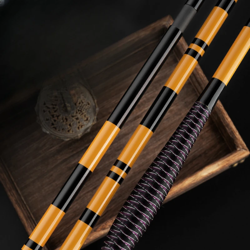 Carbon and jade handle light, fine, and hard carbon insertion joint fishing net rod