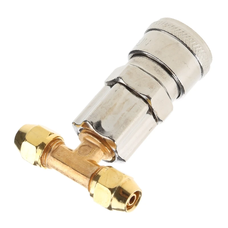 Trucks Three-way Straight Through Joint-Pneumatic Tank-Connector-Pneumatic Fittings Component for Air Blow Guns Trailers