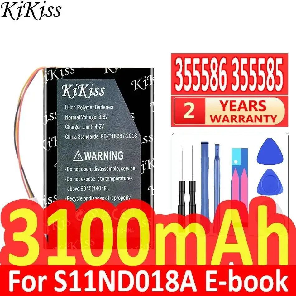 Premium Replacement For Onyx BBA10 355585 For Psp Dvr 305585 S11ND018A E-Book 355586 E - Book Reader Battery 3100mAh