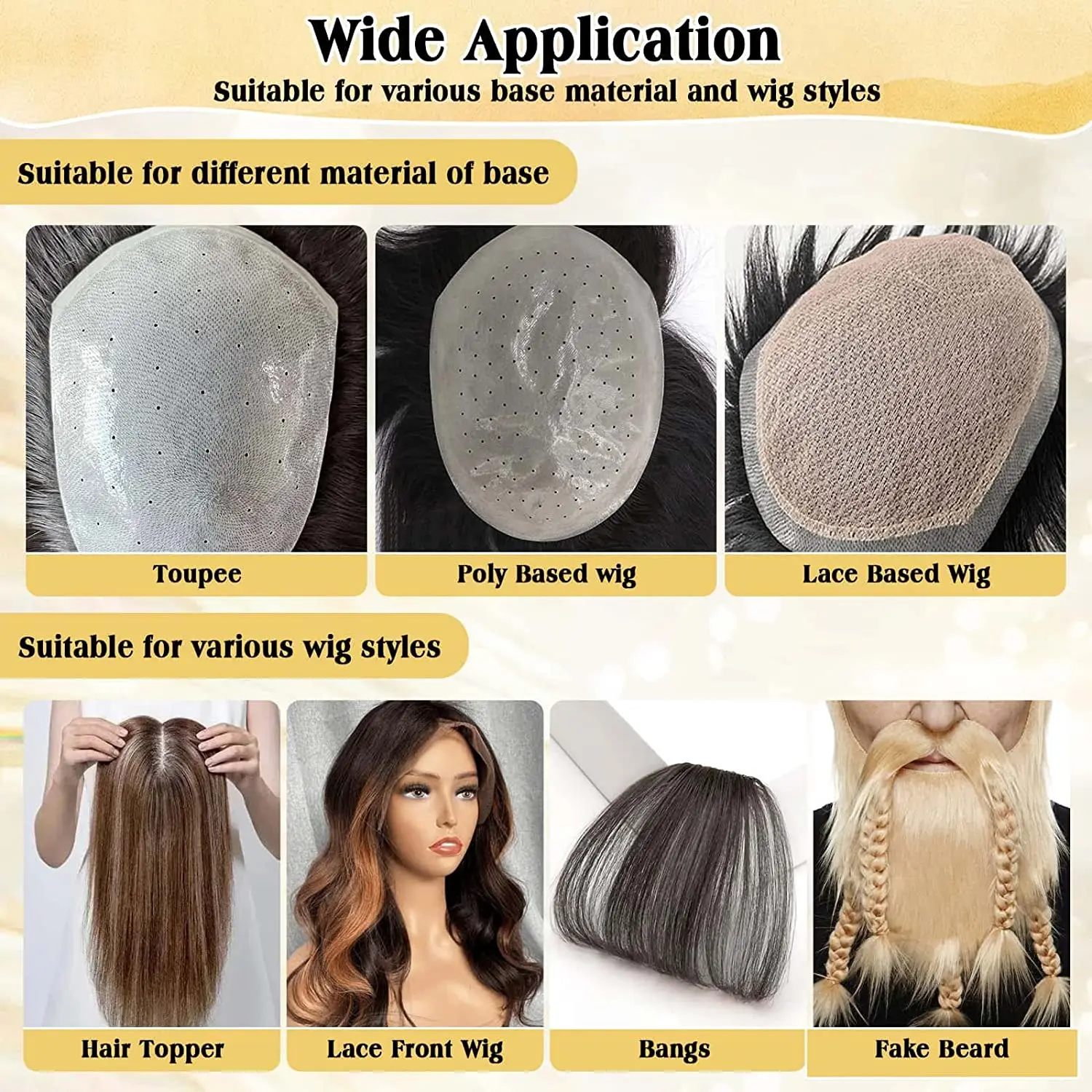 Lace Wig Grids Breathable Silicone Lace Melting Tape Waterproof Non-Slip Hair Extension Tape Durable Reusable for Frontal 150CM