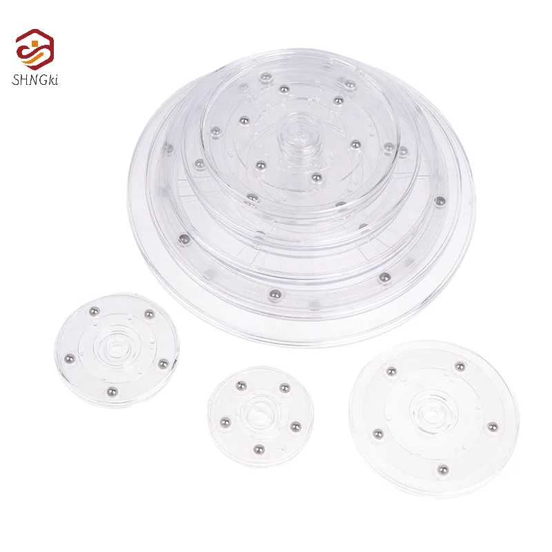 Turntable Acrylic 360 Rotating Display Stand Transparent Round Base Lazy Susan Jewelry Decor Swivel Plates Furniture Hardware