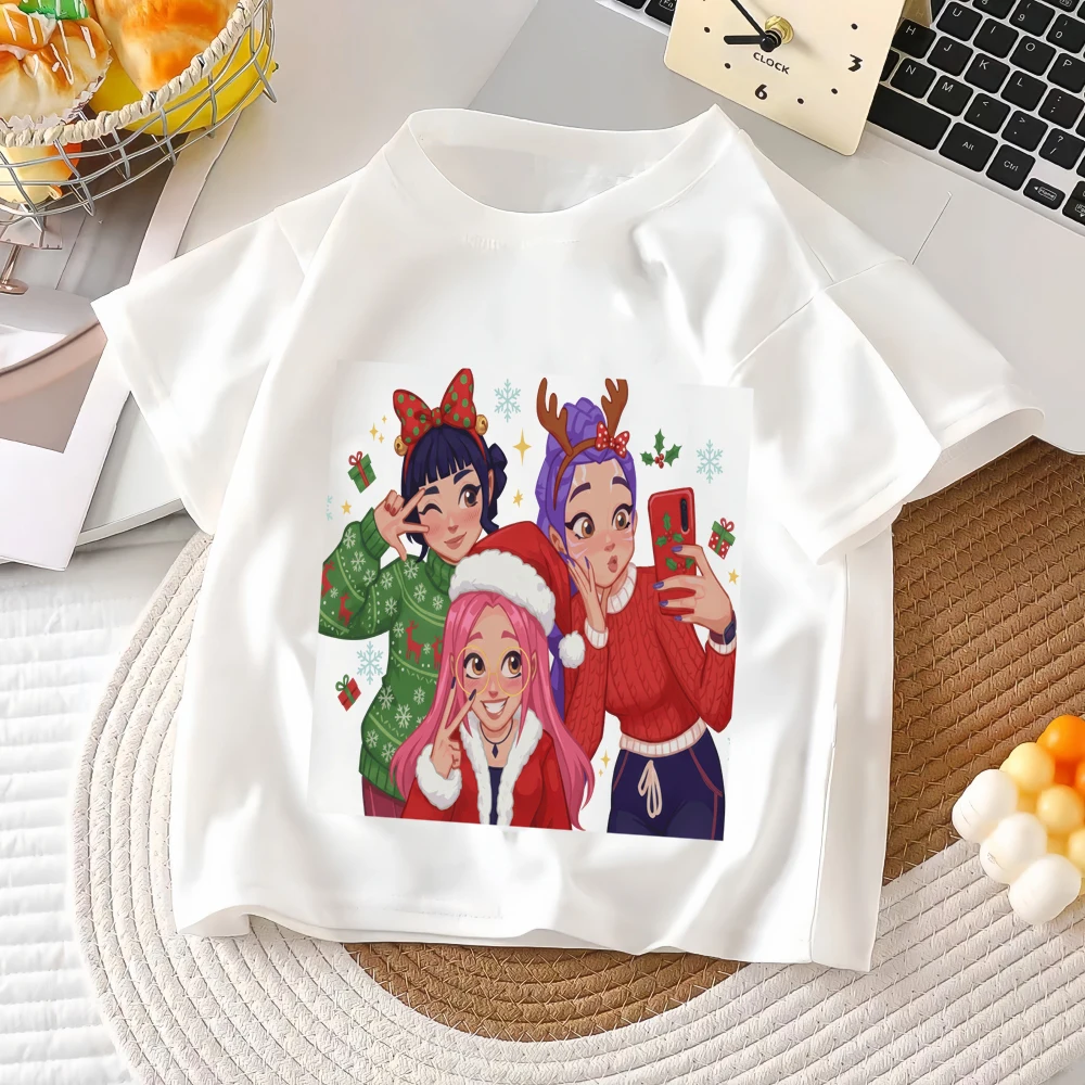 تي شيرت Kpop Demon Hunter للأطفال 2026 تي شيرت قطني قابل للتنفس هدية عيد الميلاد للأولاد والبنات #6