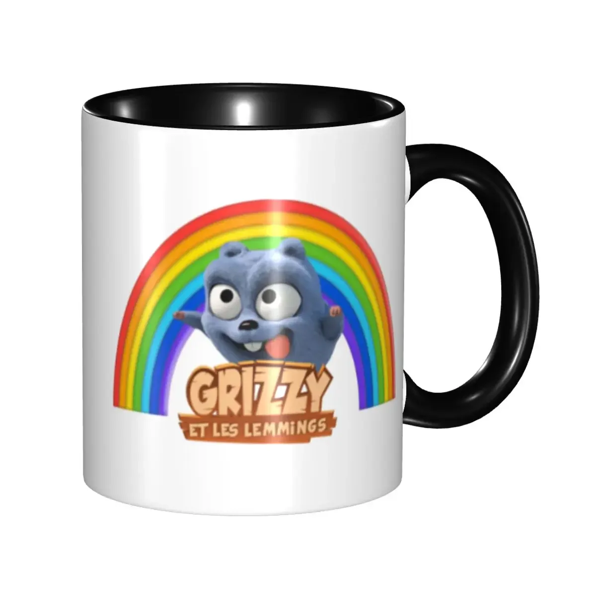 Custom Happy Lemmings Tabodi And Grizzy Cartoon Mugs DIY Ceramic Tea Milk Coffee Cups