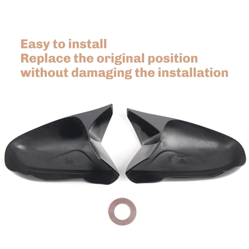 

Gloss Black Side Door Mirror Covers Caps For LEXUS LS600H 2007-2009 Base 8791053251 8794053250