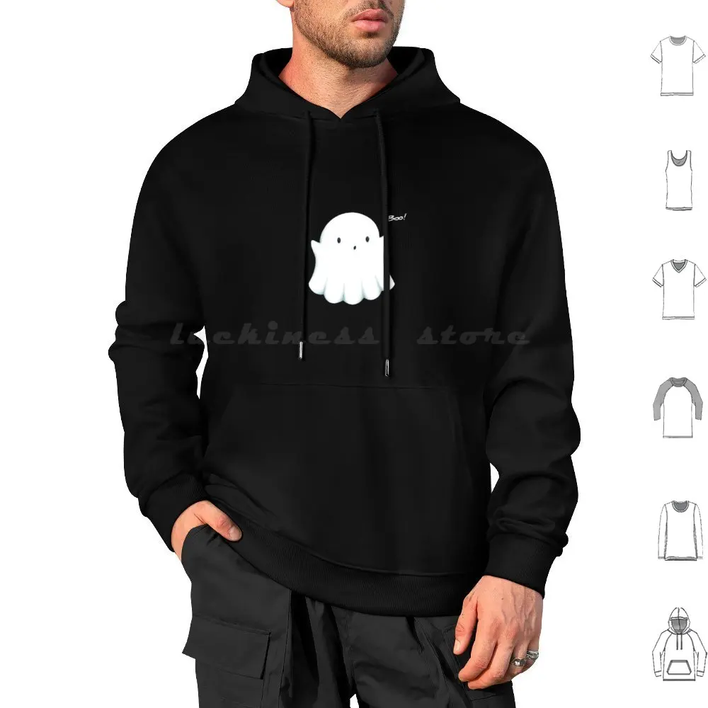 Little Ghost Hoodie cotton Long Sleeve Ghost Halloween Cute Boo Scary Trick Or Treat Cartoon Little Little Ghost