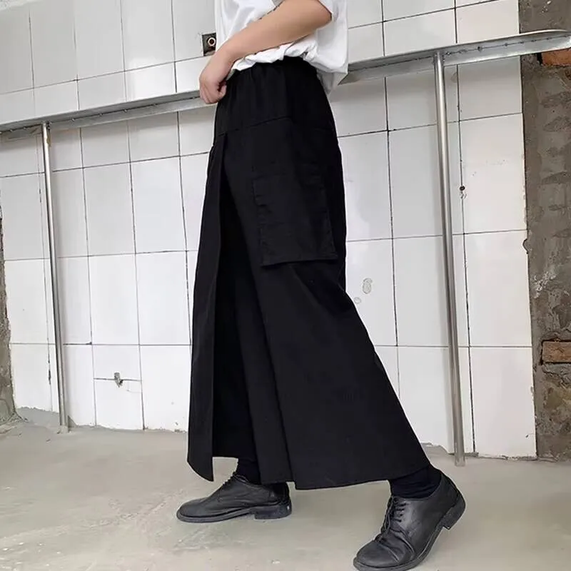 

Индивидуальные осенне-весенние новые мужские широкие брюки из двух частей парикмахера, повседневные свободные большие брюки