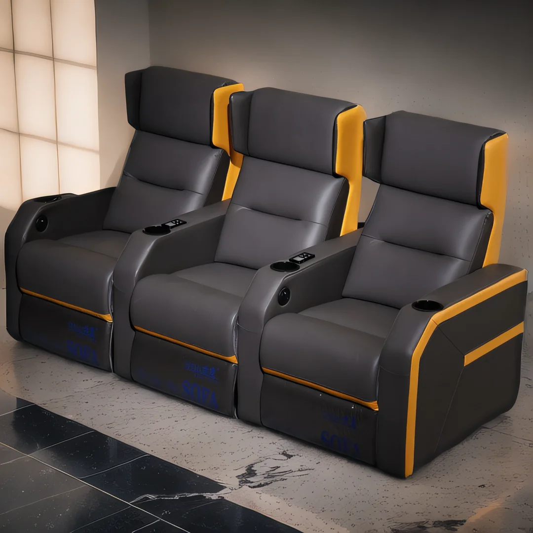 home theater recliner chair movie cinema armchair with power recliner genuine leather massage seat office chair