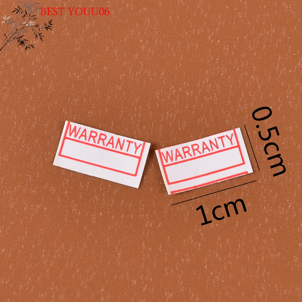 Hot 1000pcs/pack Warranty Void If Removed Sticker Security Seal Red Color Rectangle Shape Fragile Label Size 10mm*5mm For Kids